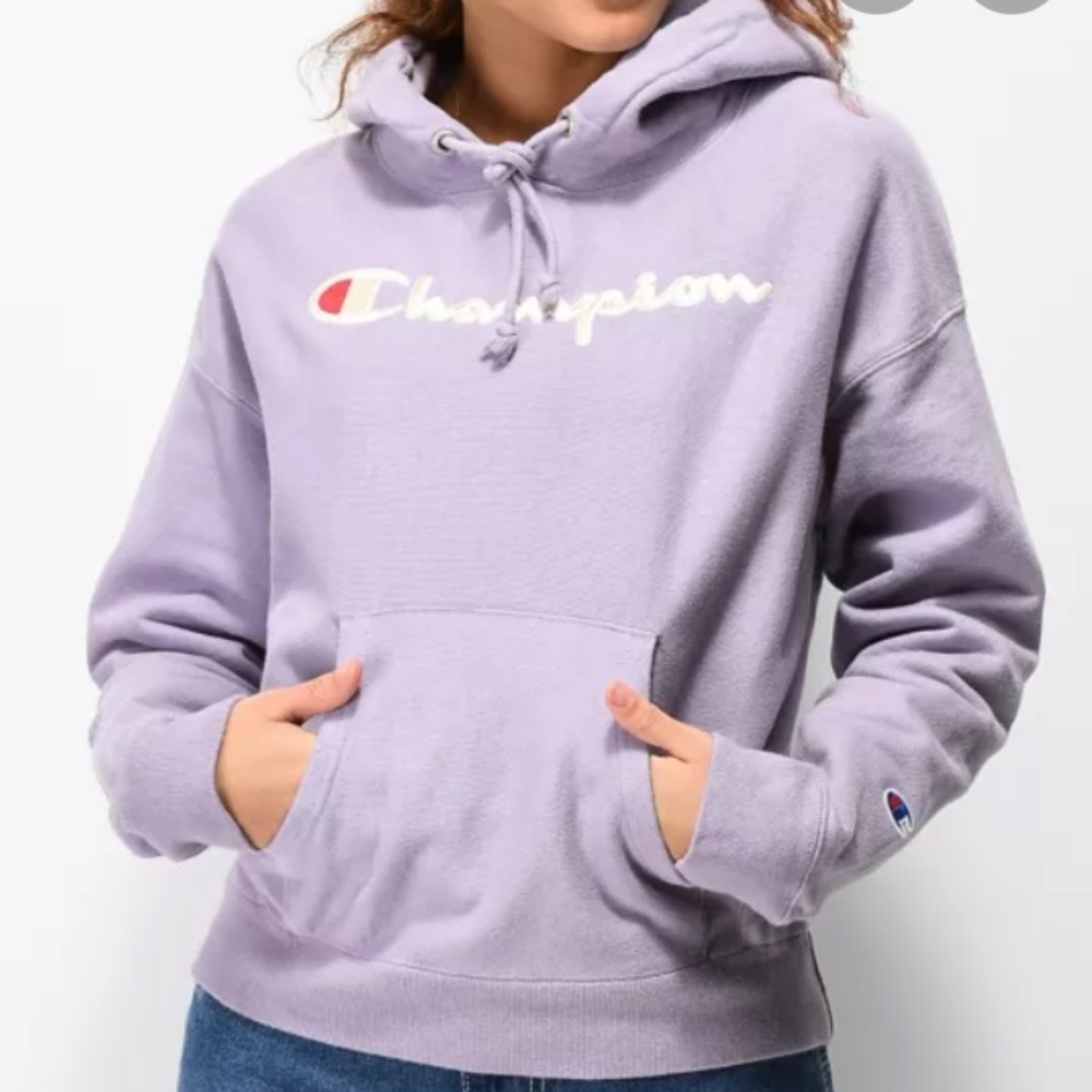 🌸 Champion Reverse Weave Lilac Dyed Hoodie